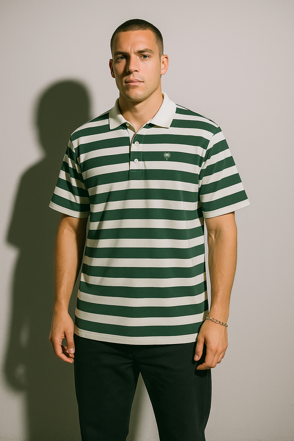 Stripe Performance Polo